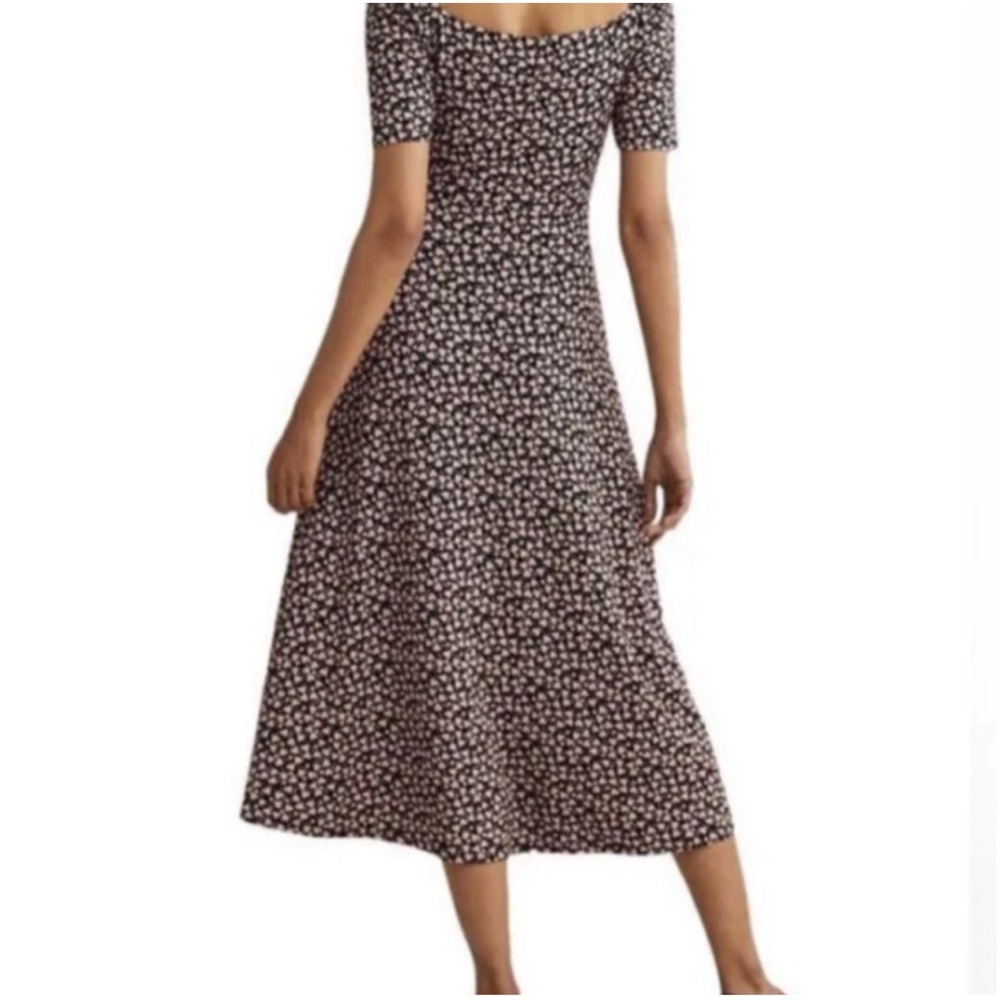 Boden sweetheart jersey midi dress with sleeves size US 10 R - Picture 3 of 7
